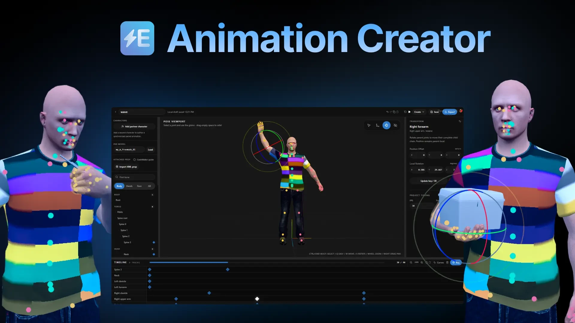 Electus Animation Creator FiveM script preview