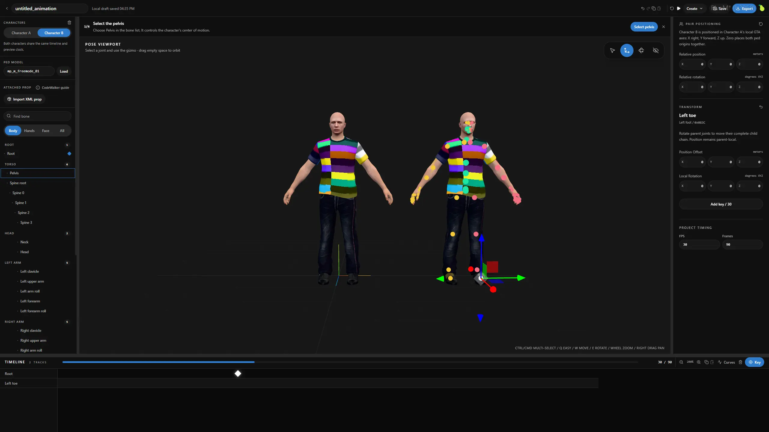 Electus Animation Creator: Paired Animations