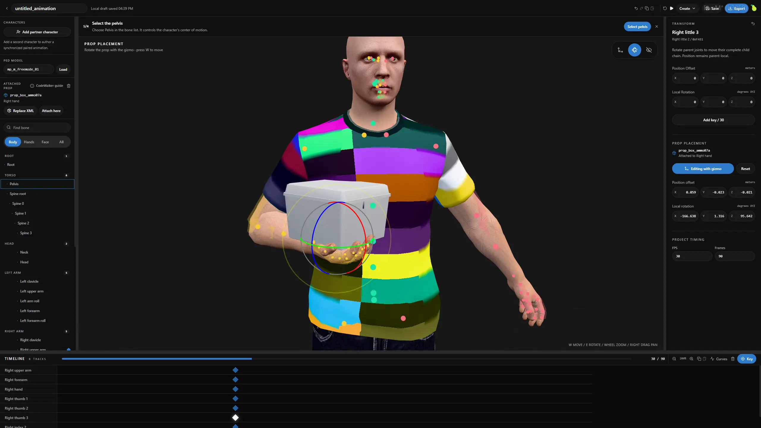 Electus Animation Creator: Prop Support