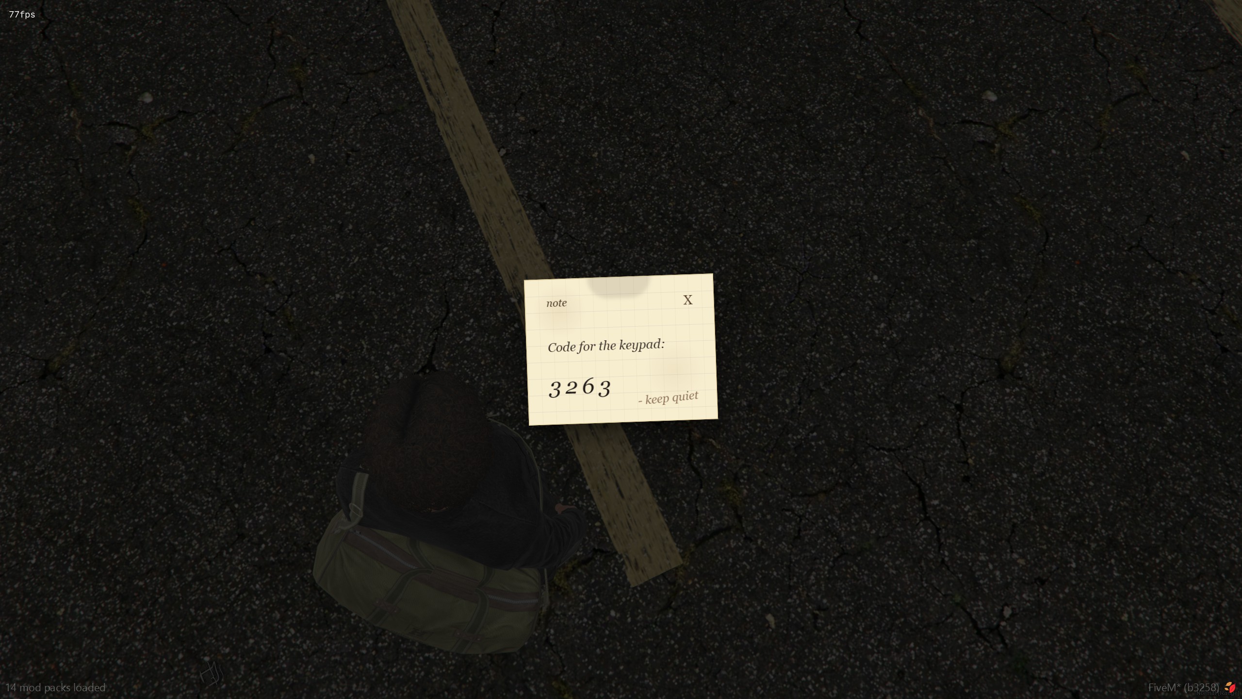 Passcode note feature preview for heists